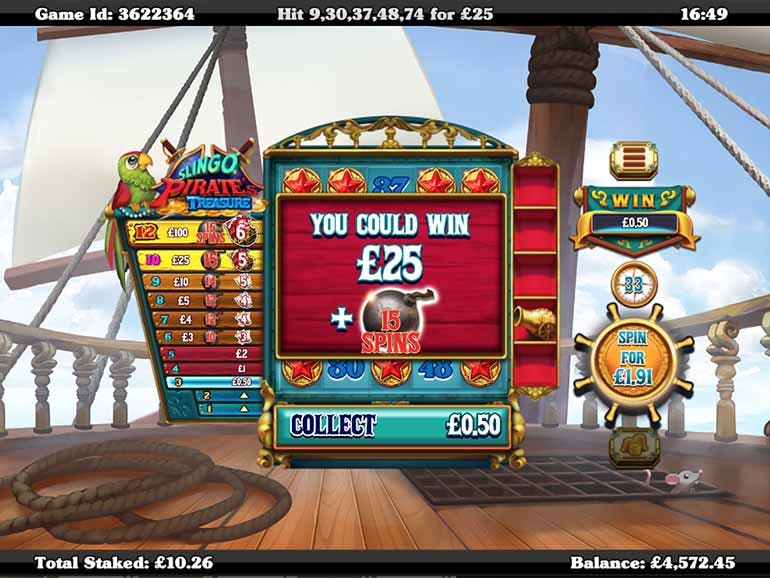 Slingo Pirate's Treasure | Play Slot Games Online at Mohegan Sun Casino