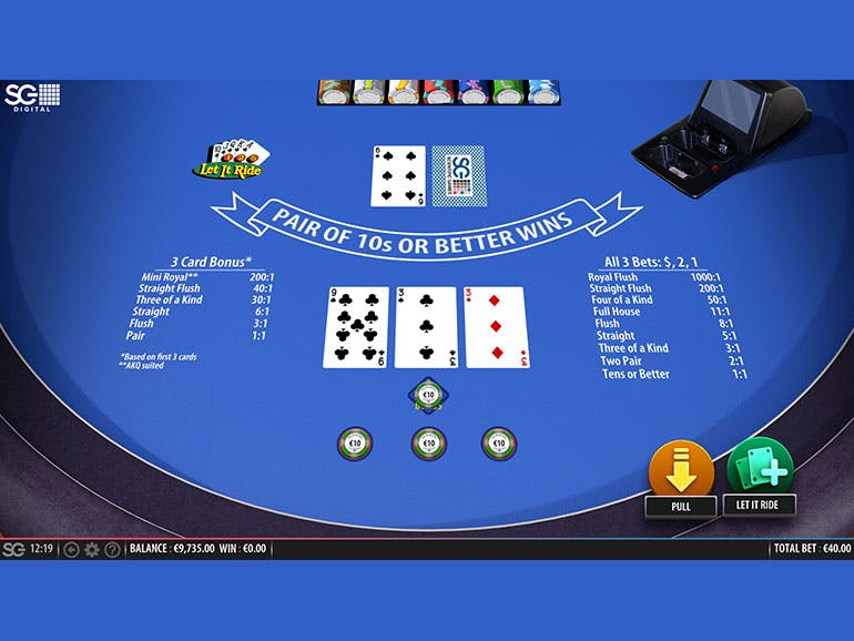 Let It Ride Video Poker - FanDuel Casino Review