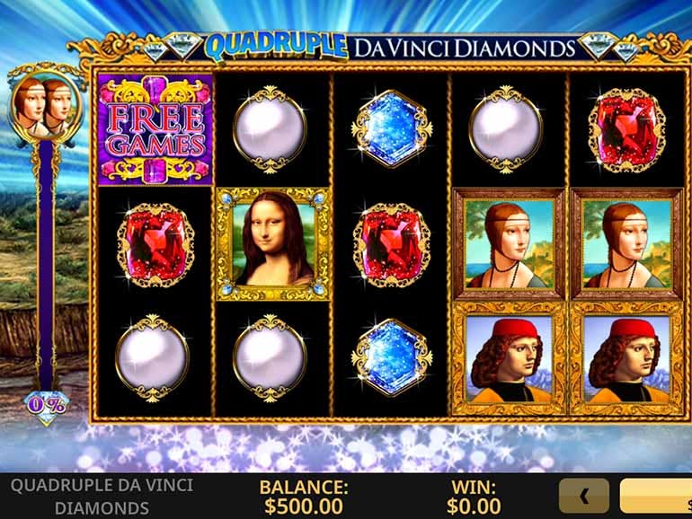 Quadruple Da Vinci Diamonds slot