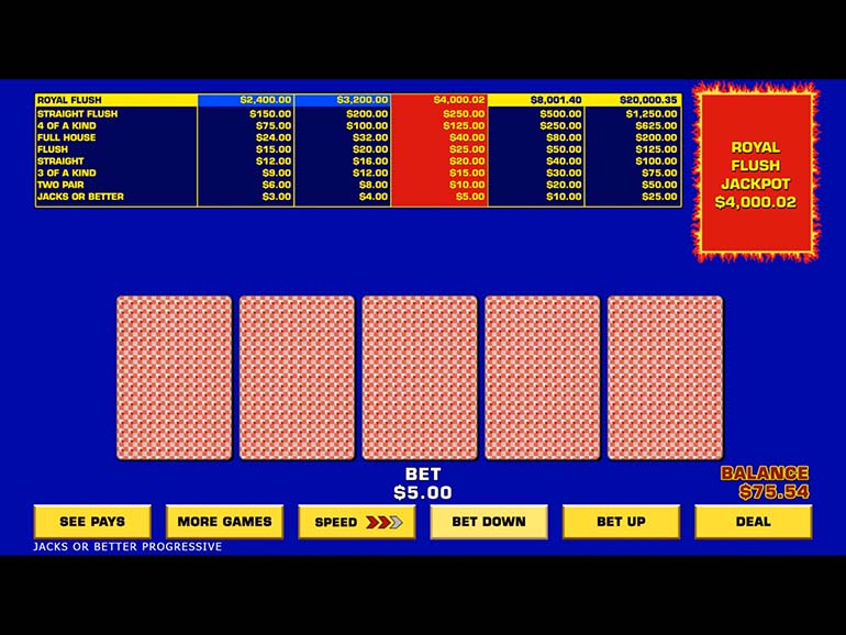 Game King Video Poker Jackpot | Play Table Games Online at FanDuel Casino