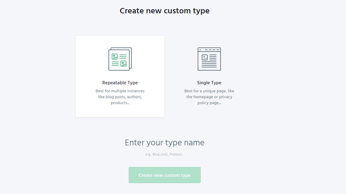 Create new custom type