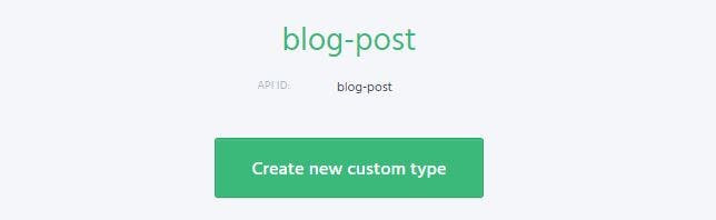 blog post custom type on prismic