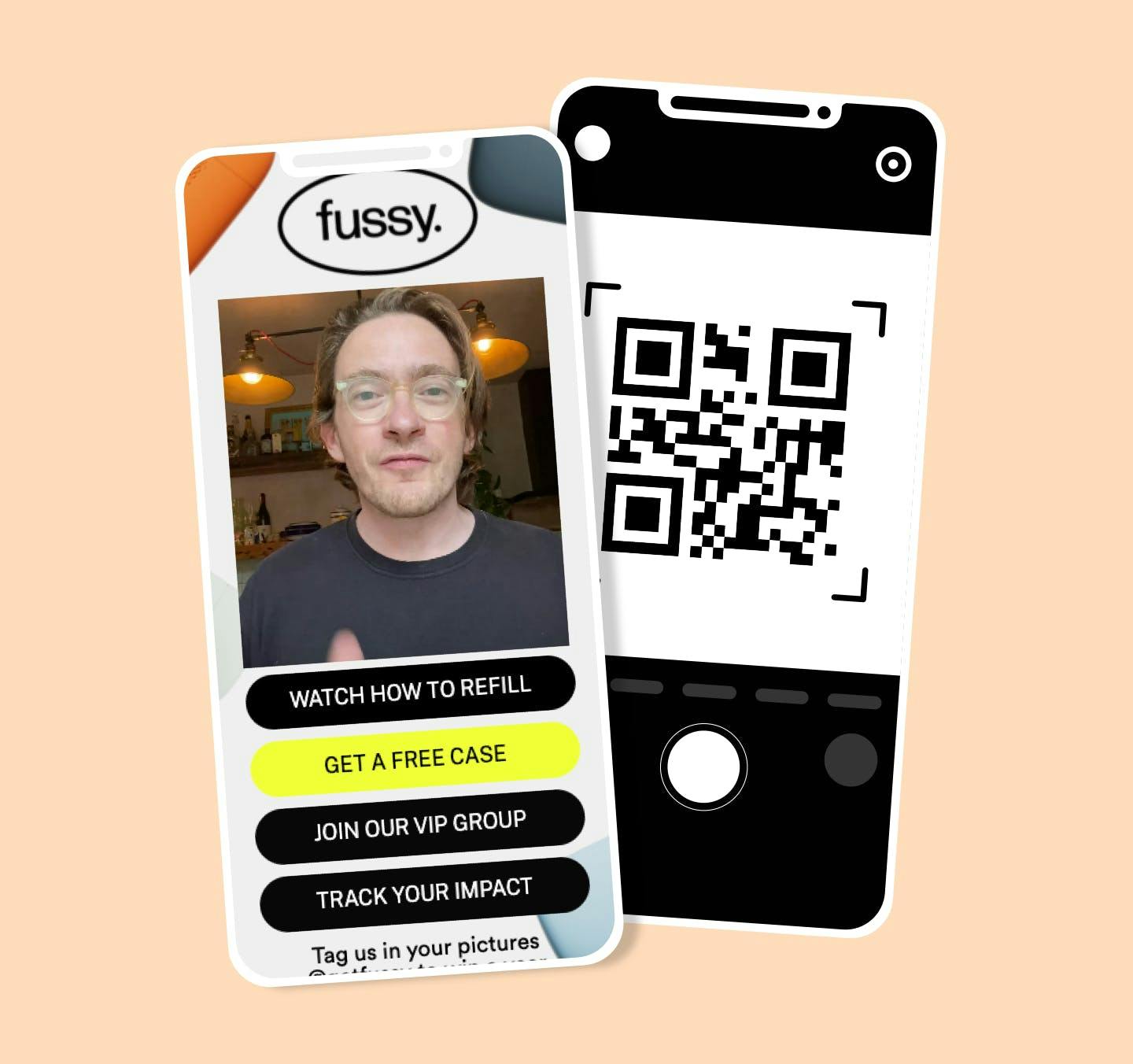 tapkit linktree alternative qr code on packaging digital experience offline to online