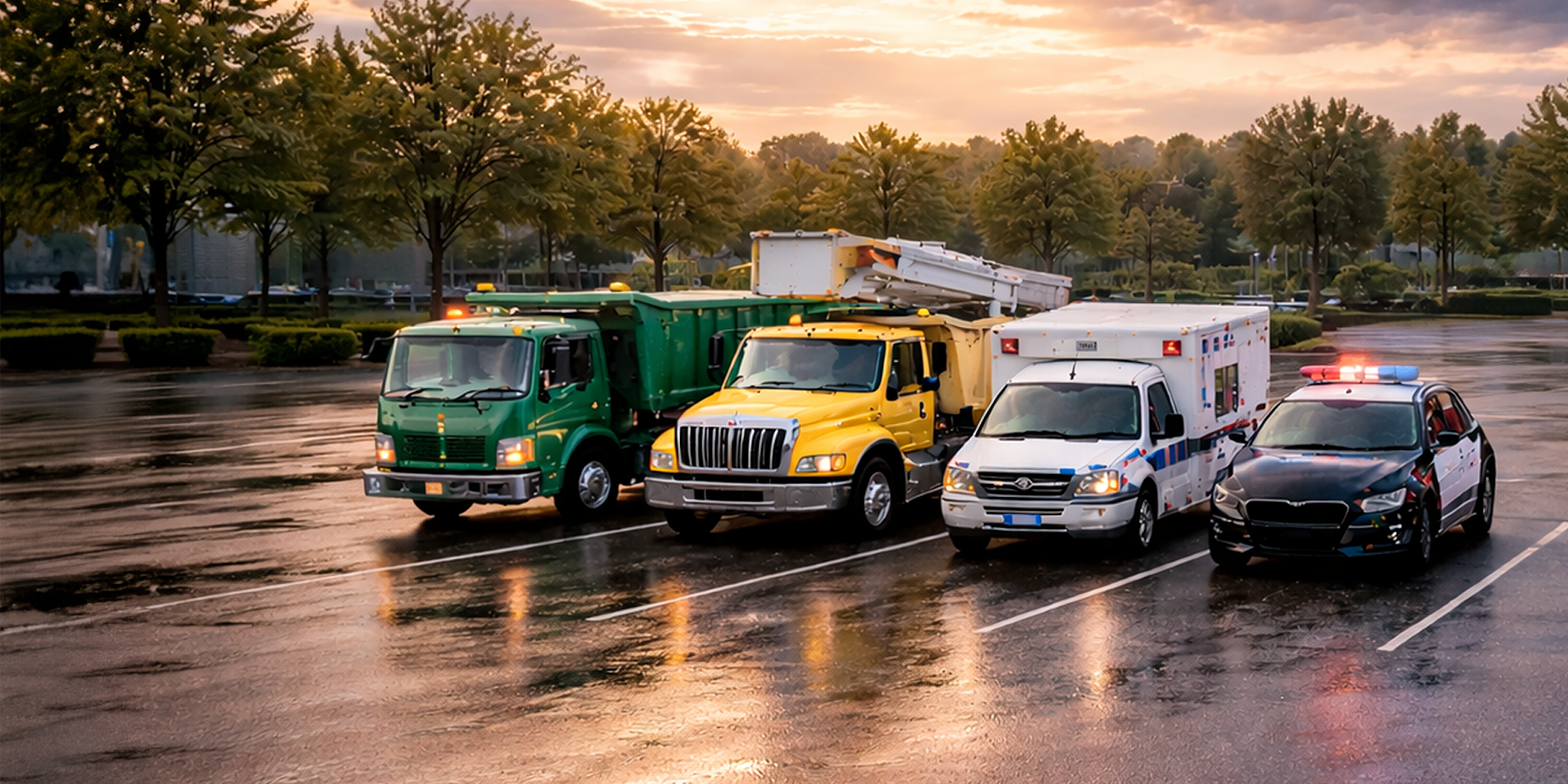 Fleet of public vehicles.