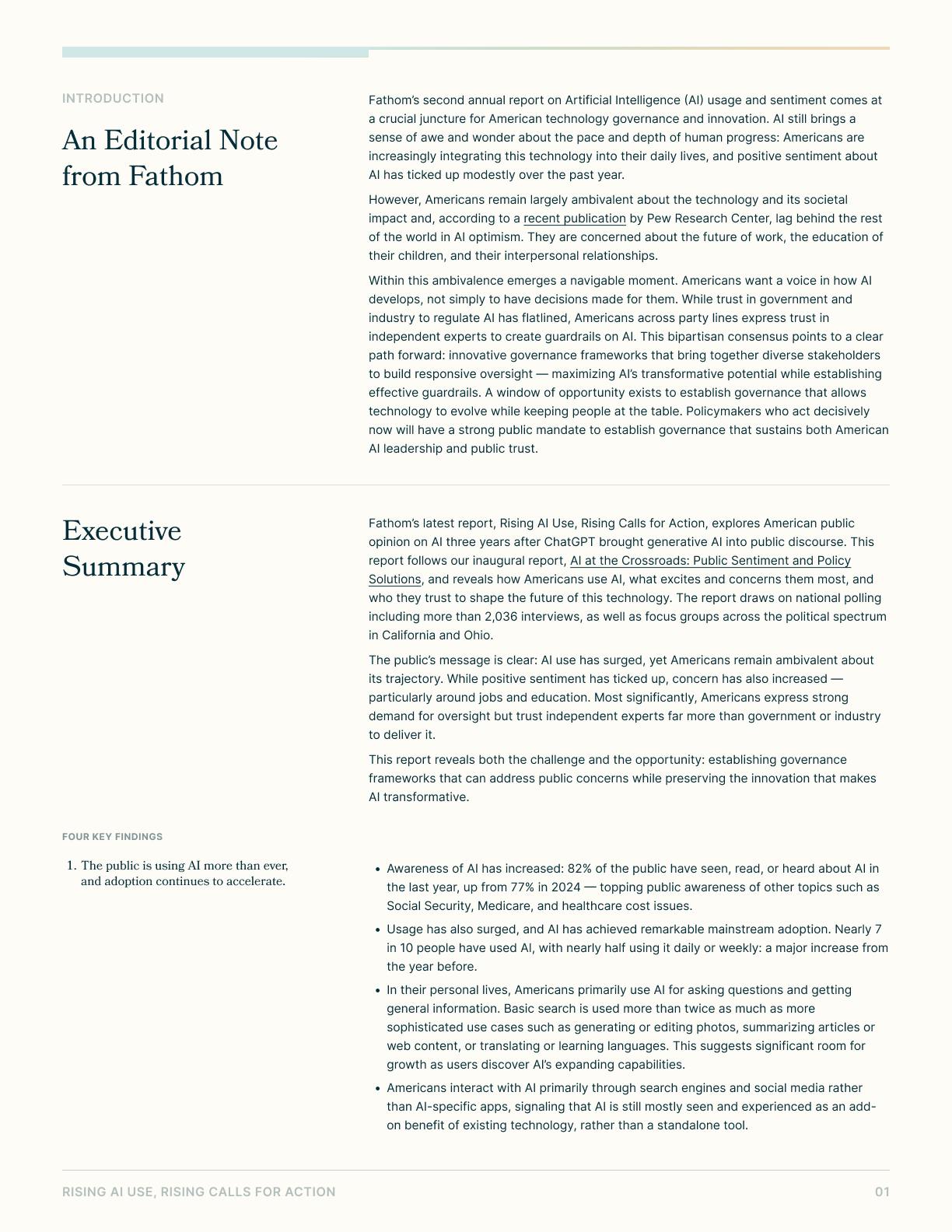 Rising AI Use, Rising Calls for Action