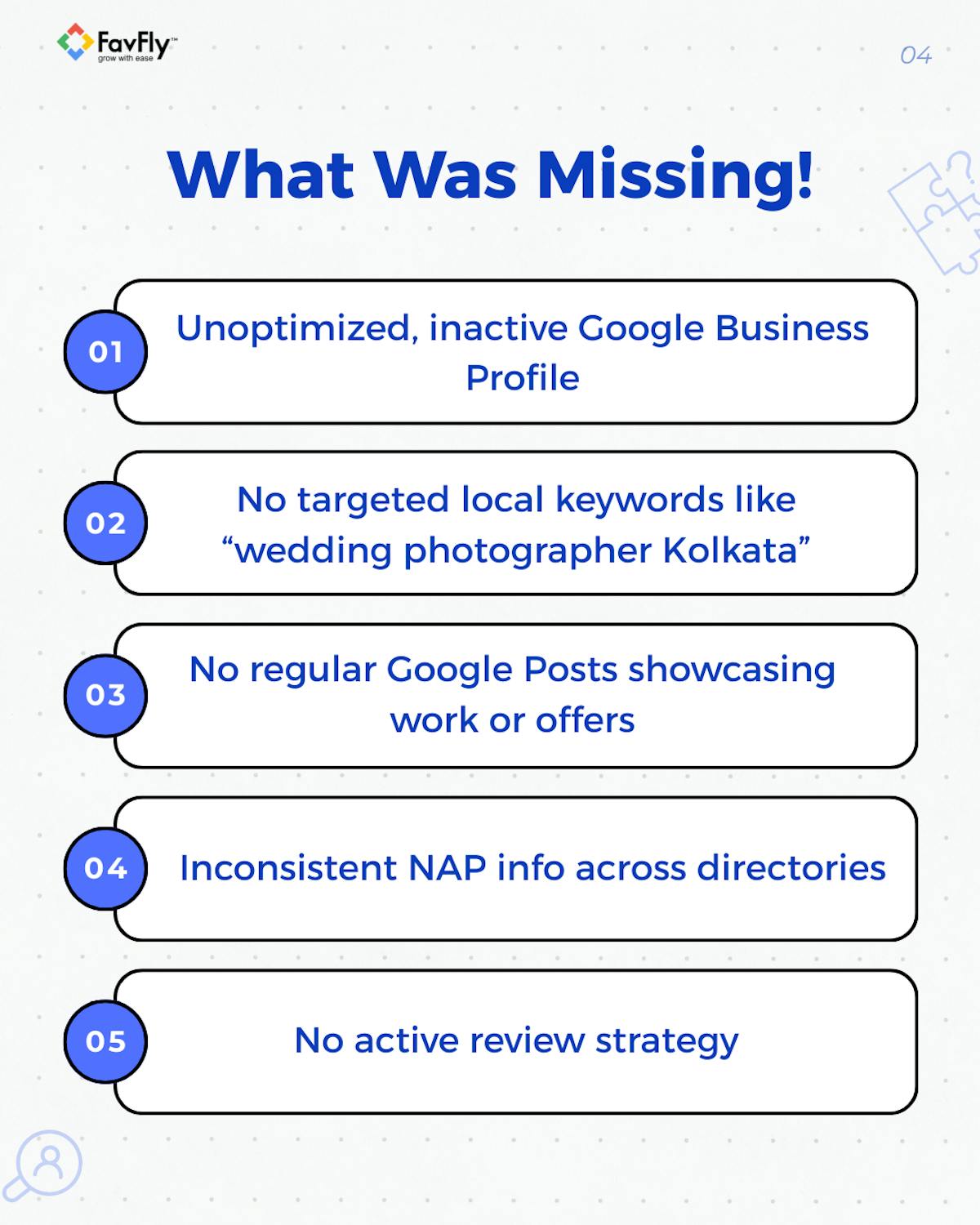 Missing in their GMB 