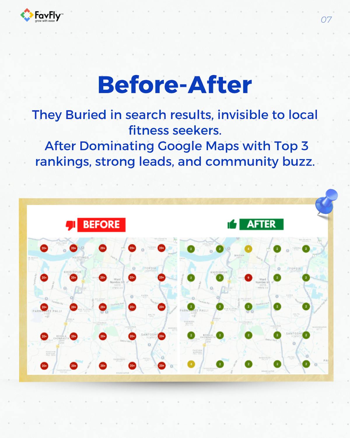 The Before / After of Karma Fitness Studio GBP SEO