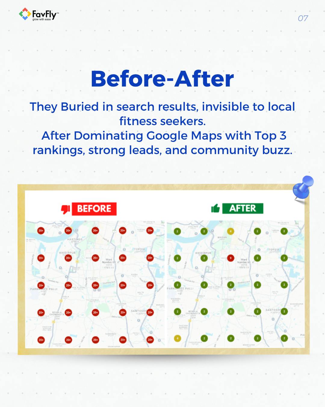 The Before / After of Karma Fitness Studio GBP SEO