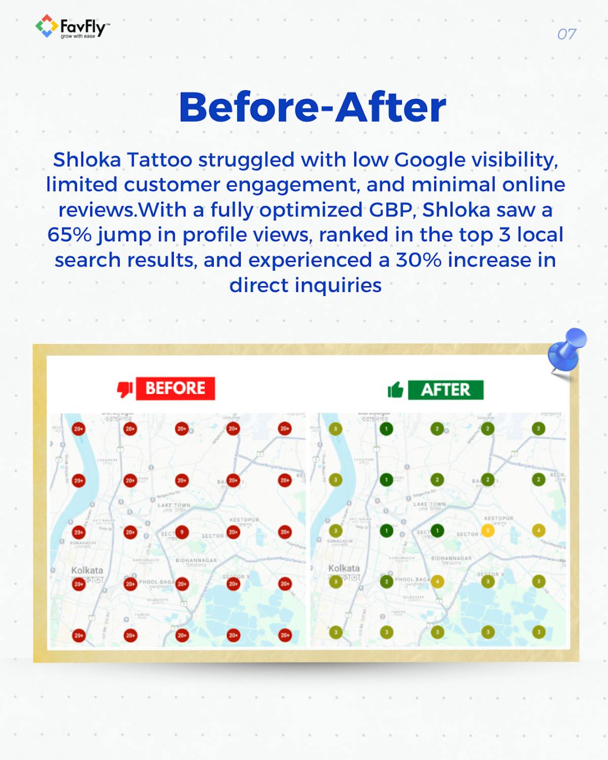 The Before / After of Shloka Tattoo GBP SEO