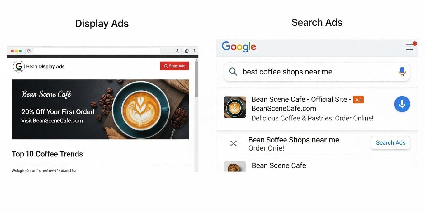 Google Display Ads vs. Search Ads: When to Use Each