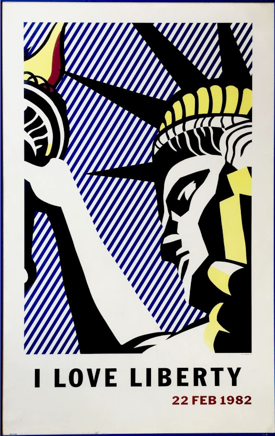 Roy Lichtenstein, I Love Liberty, February 22, 1982
