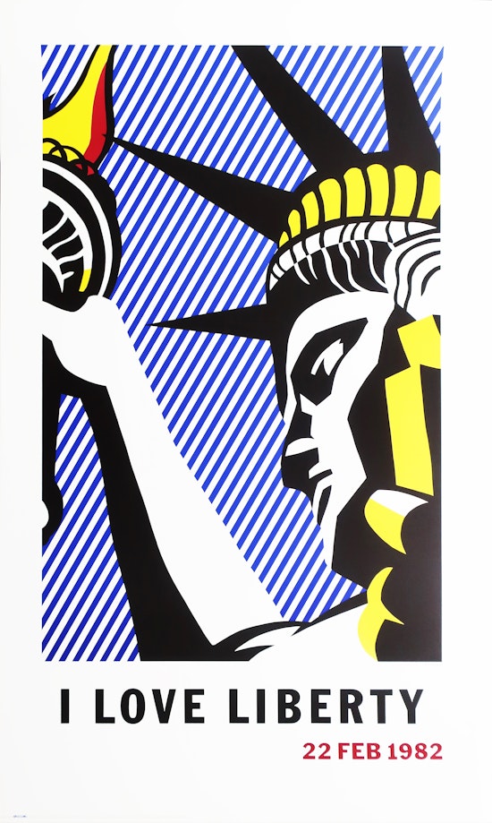 Roy Lichtenstein, I Love Liberty, February 22, 1982