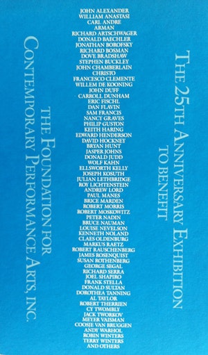 The 25th Anniversary Exhibition to Benefit the Foundation for Contemporary Performance Arts, Inc.