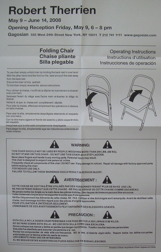 Robert Therrien, Robert Therrien, 2008