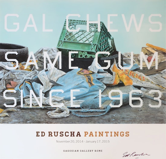 Ed Ruscha, Gal Chews Same Gum Since 1963, 2014