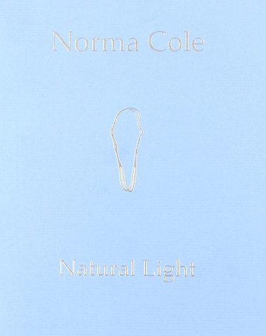 A light blue background with silver font which reads 