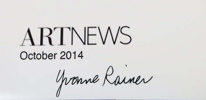 Yvonne Rainer, Yvonne Rainer: Dances and Films, 2014