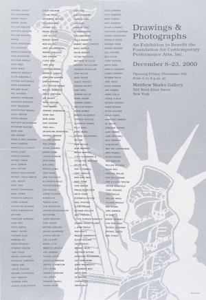 Drawings & Photographs: An Exhibition to Benefit the Foundation for Contemporary Performance Arts, Inc.
