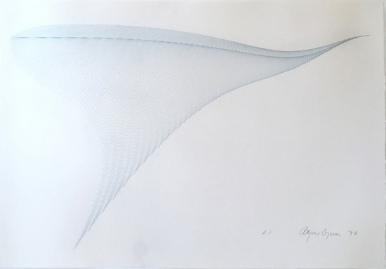 Agnes Denes, From the Restless Pyramids series: The Pyramid Suite: Flying Bird Pyramid - A Space Station, 1994