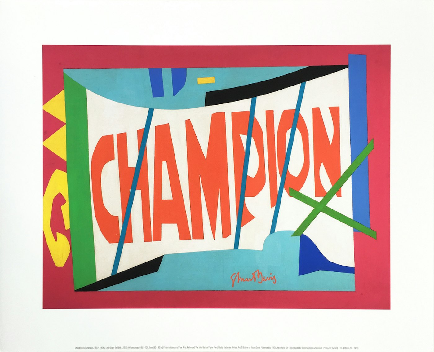 Stuart Davis, Little Giant Still Life, 1950, Print date unknown