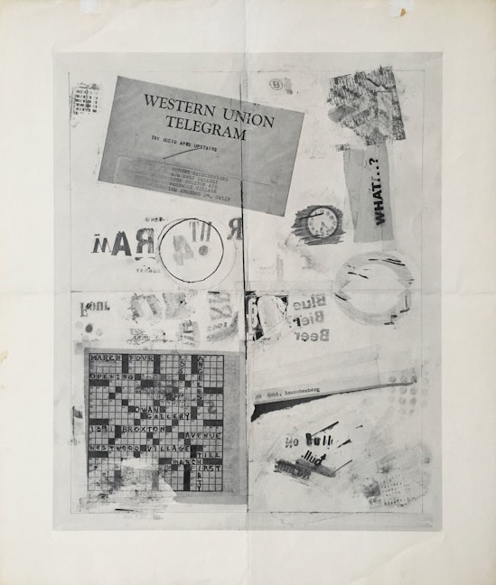 Robert Rauschenberg, Western Union Telegram, 1962