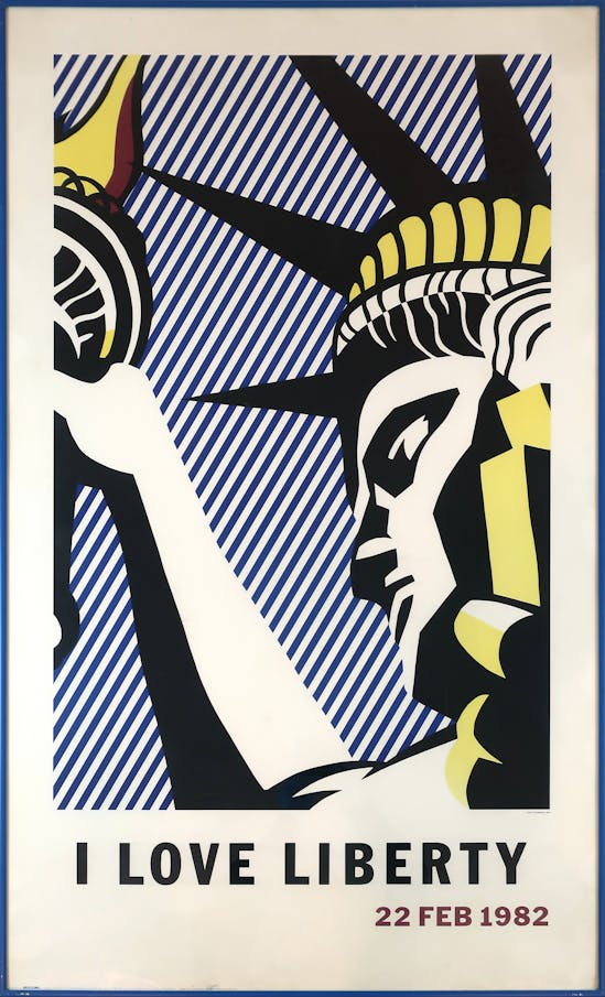 Roy Lichtenstein, I Love Liberty, February 22, 1982