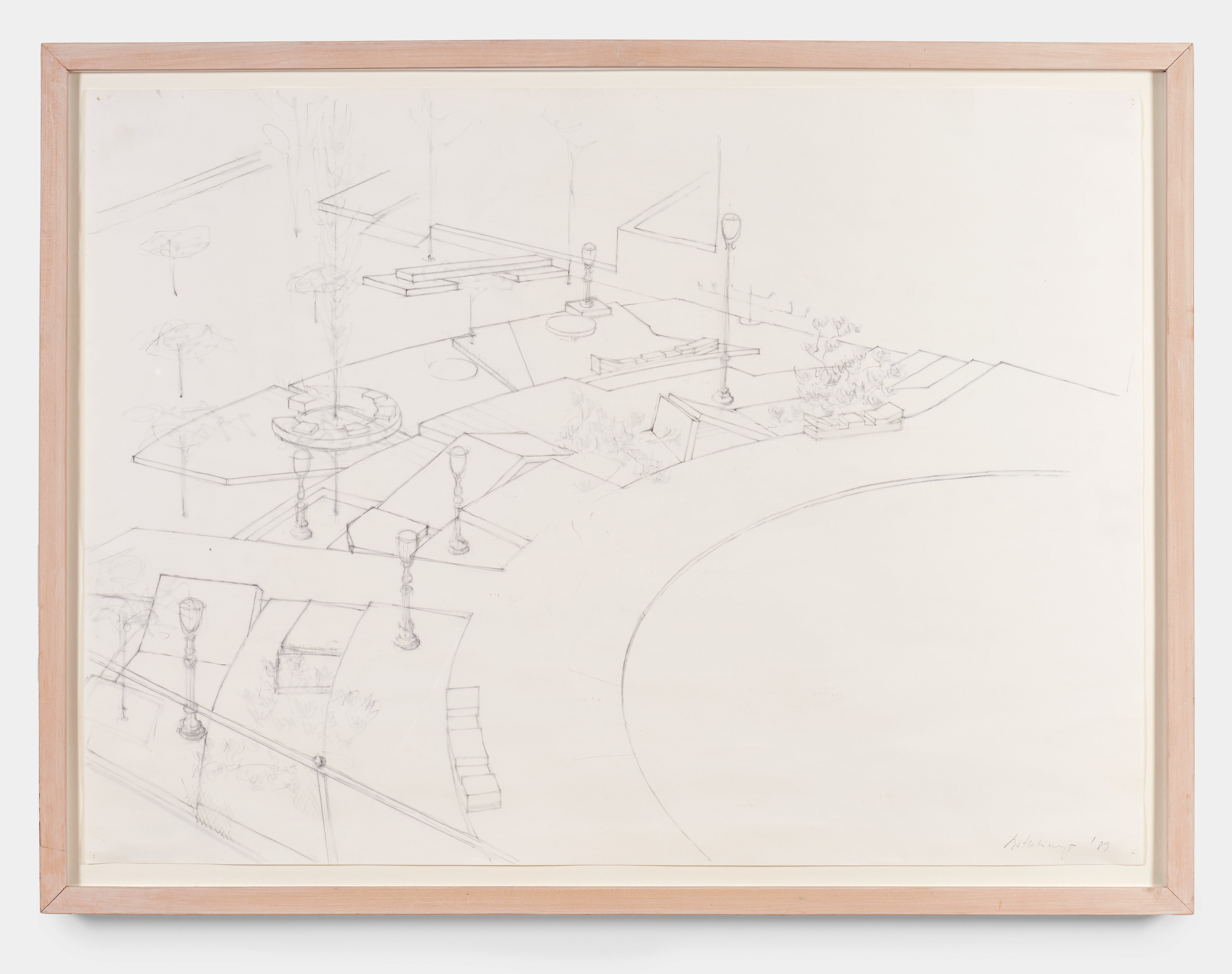 Study for West Thames Street Park, Richard Artschwager, 1987