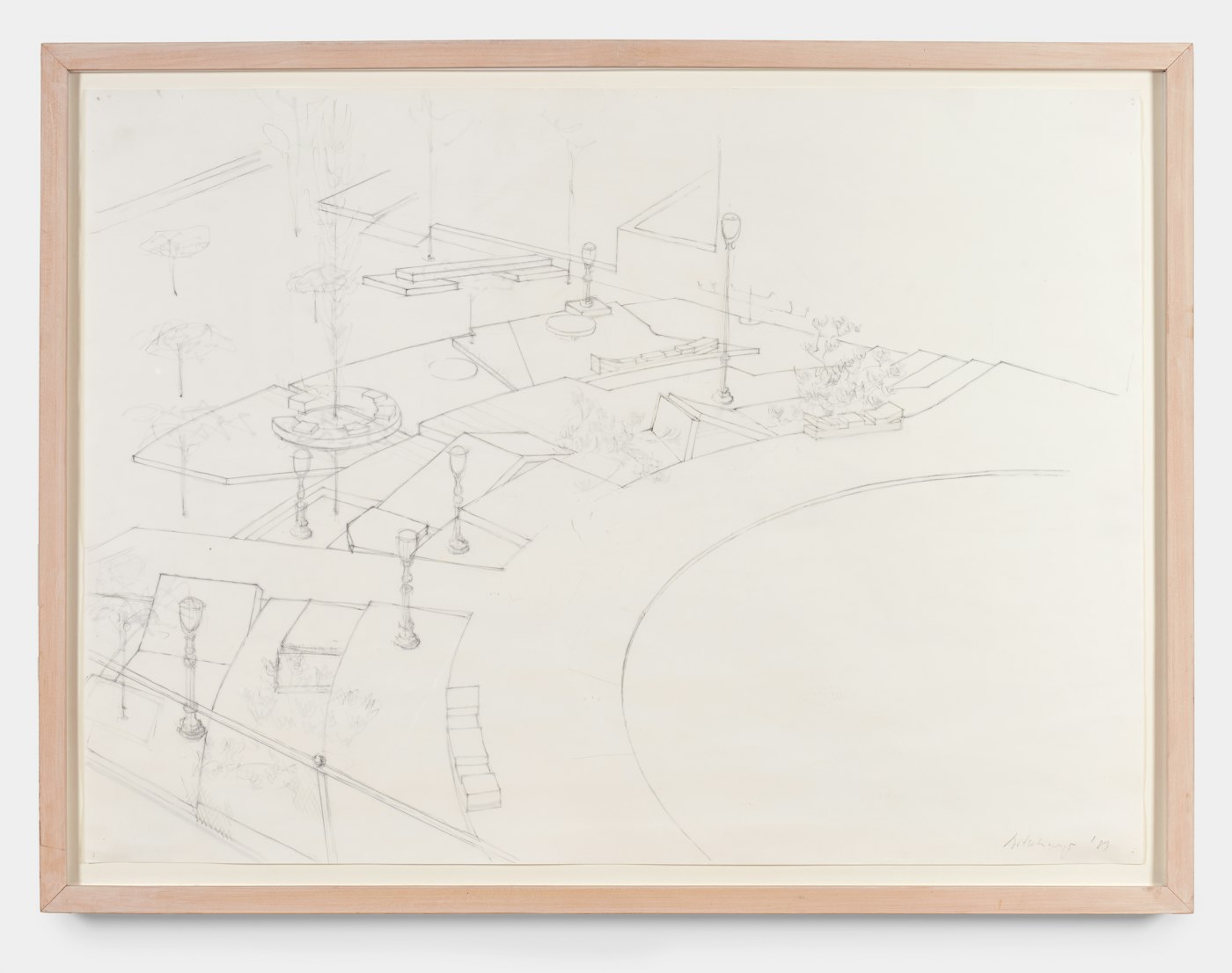 Richard Artschwager, Study for West Thames Street Park, 1987