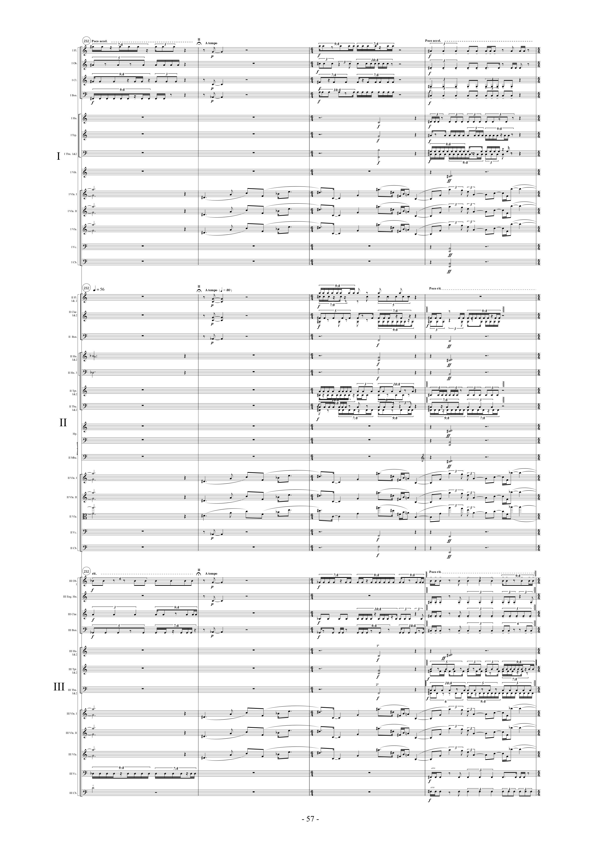 A scanned image of a black score on a white background