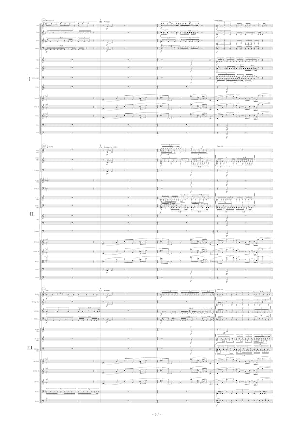 A scanned image of a black score on a white background