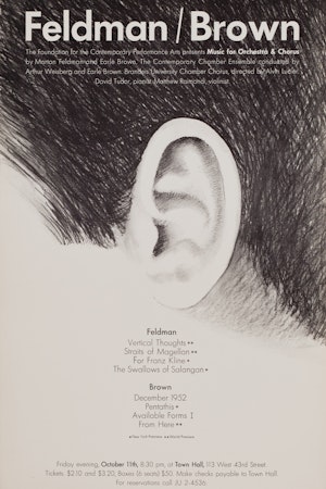 Feldman/Brown Town Hall Concert, October 11, 1963