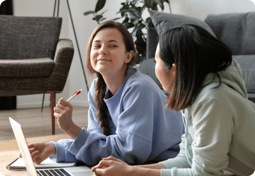 Women working with a laptop