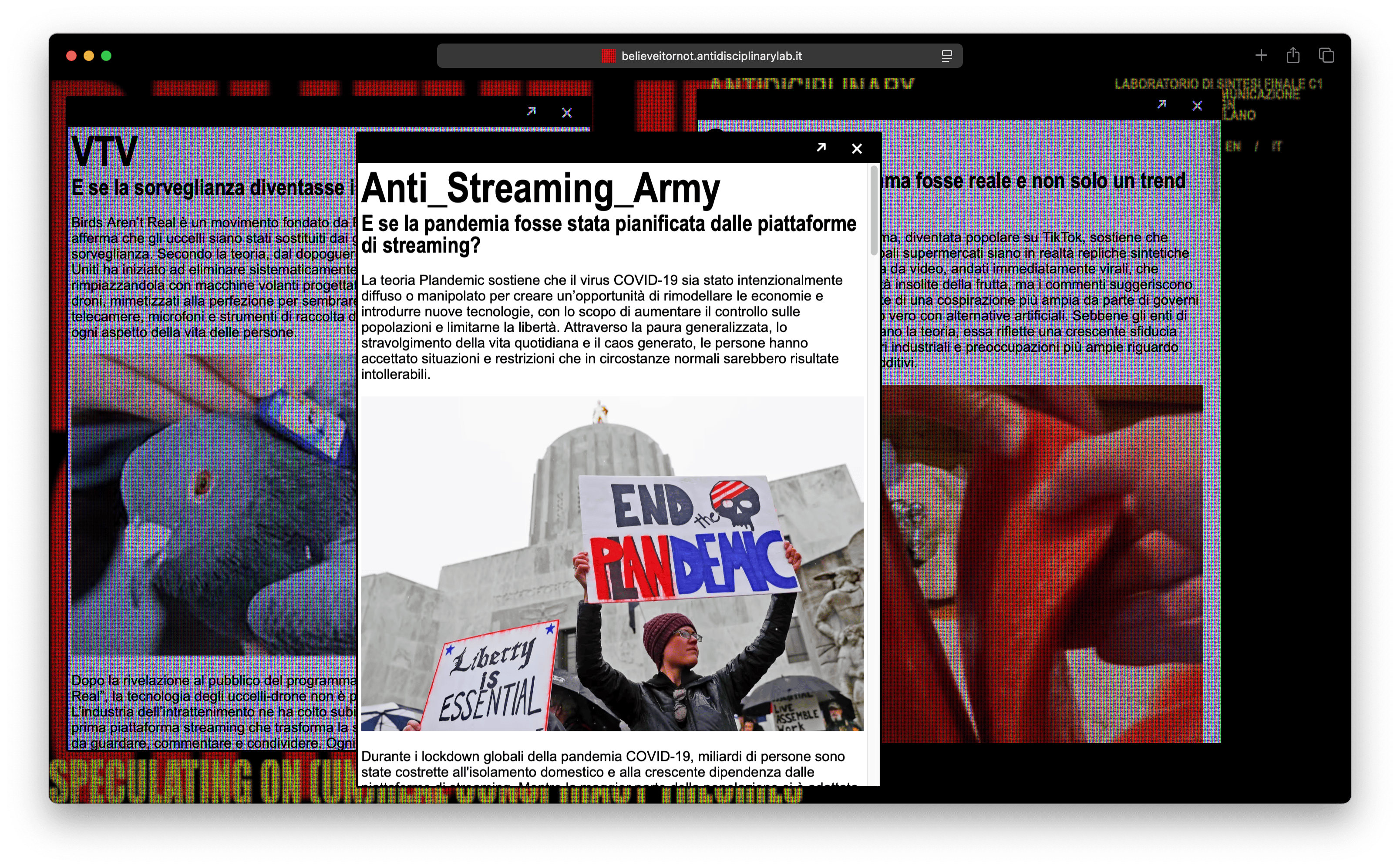 Believe it or not projects popup