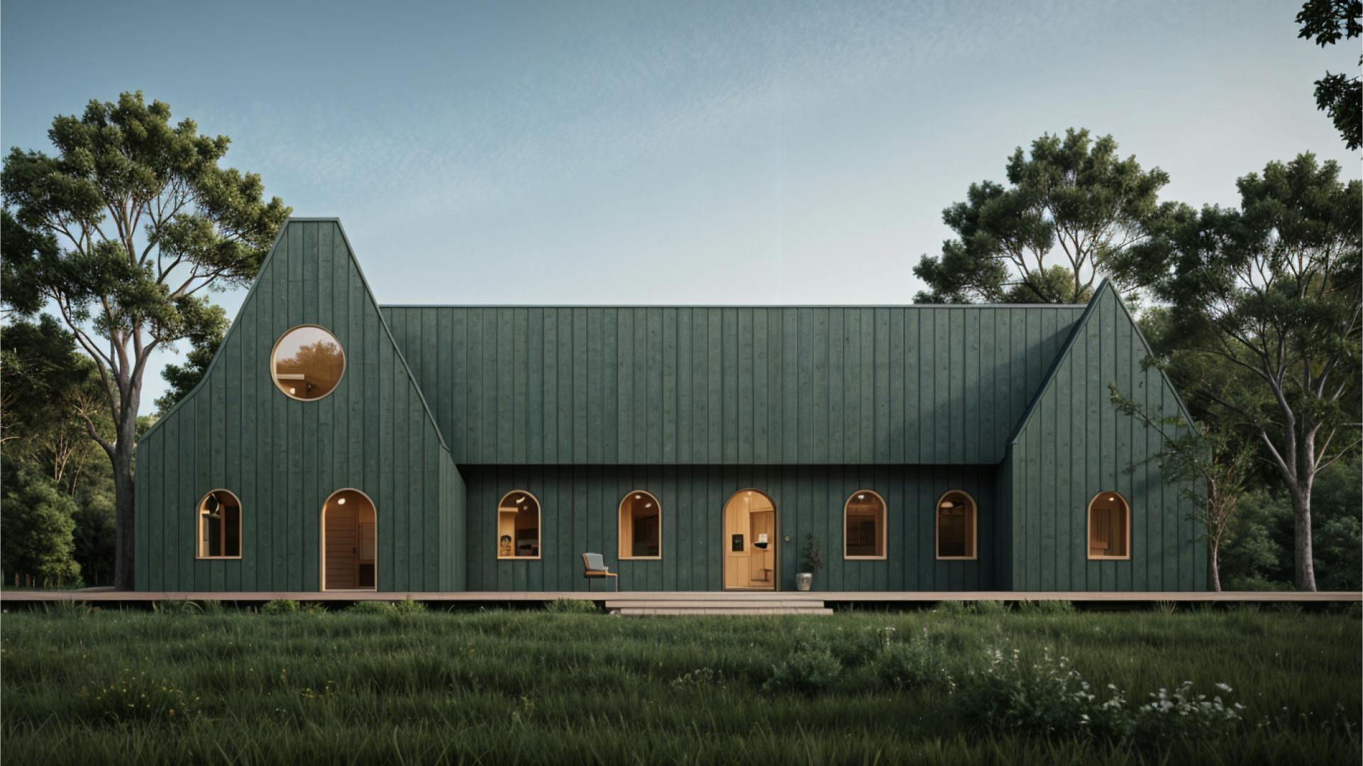 Modern Bespoke Green Timber Home In The Forest
