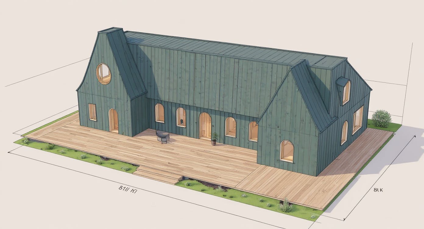 Isometric Illustration of Green Architecture