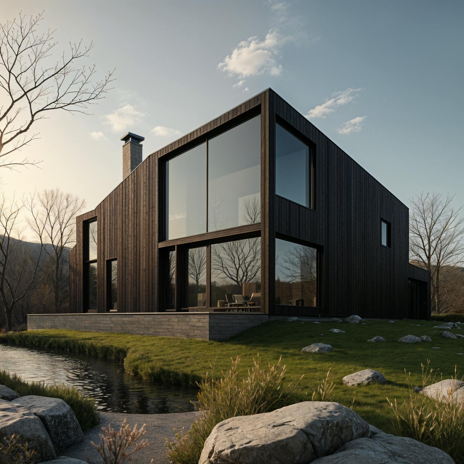 dark timber architecture