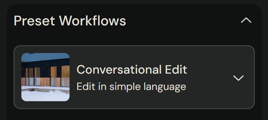 conversational edit fenestra ui