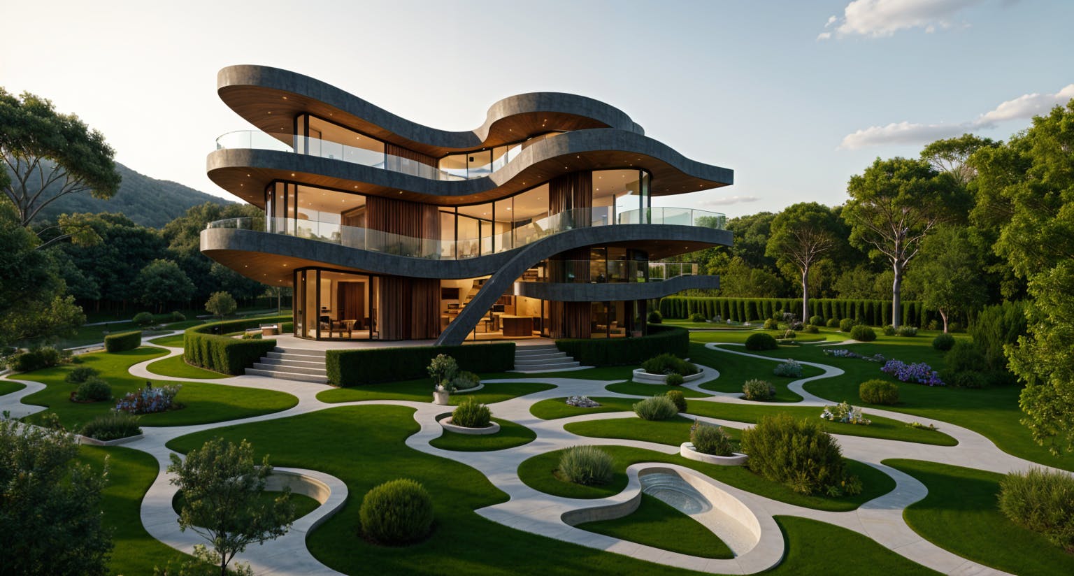 fluid architecture and landscape design