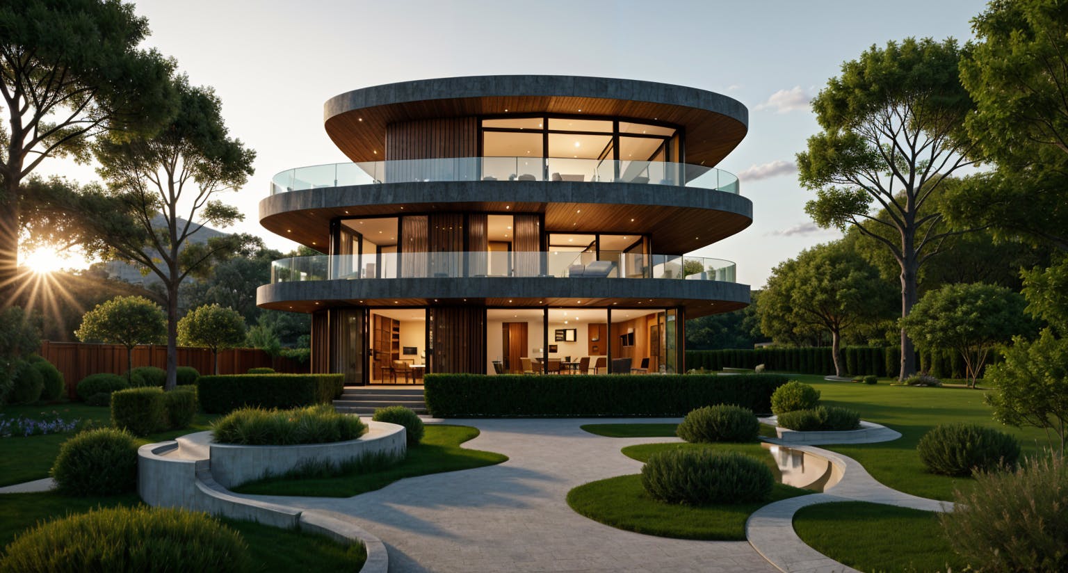 fluid modern landscape architecture design ai