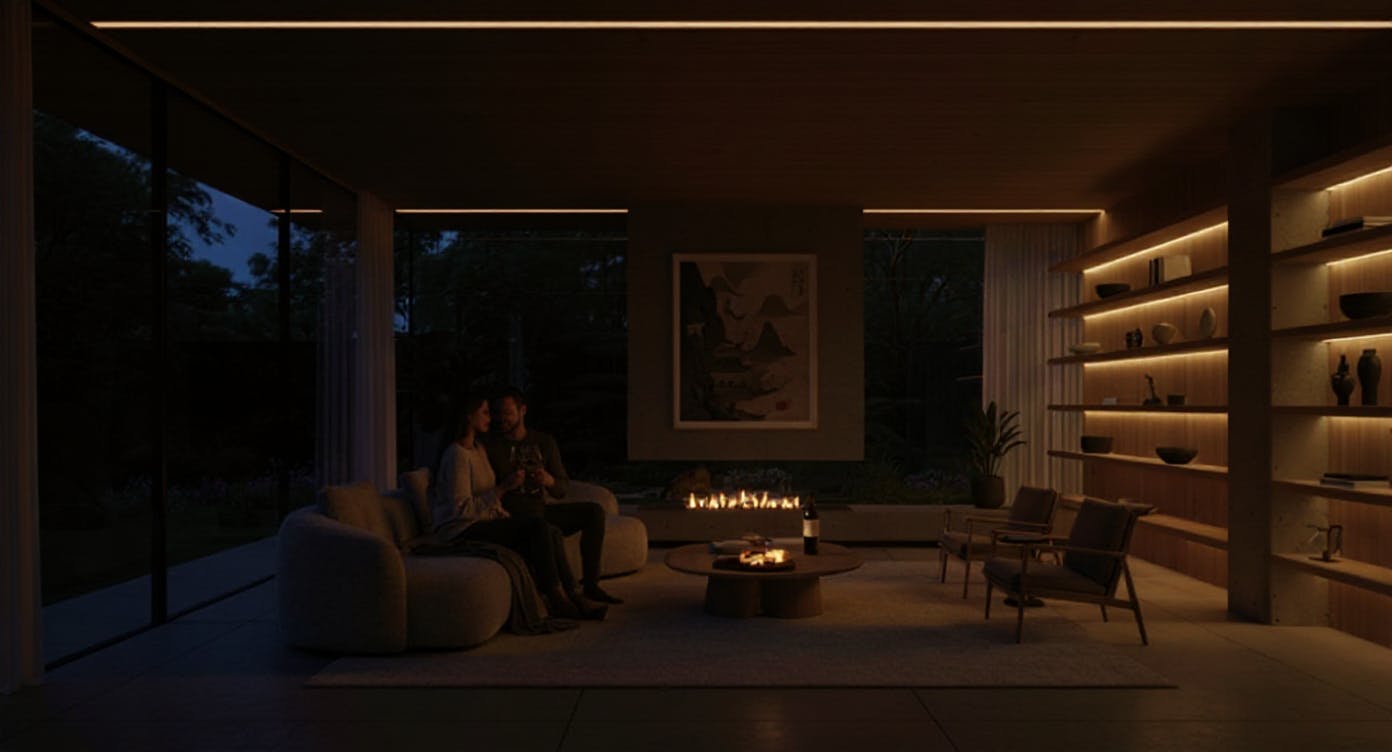 Dimmed Interior, night time shot