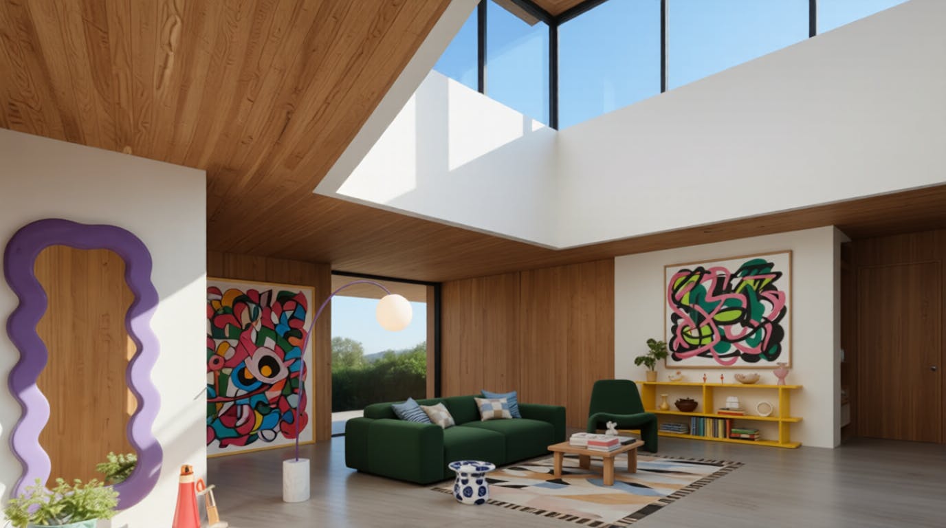 maximalist interior design modern animation nano banana and fenestra with Seedance 1.0 Pro