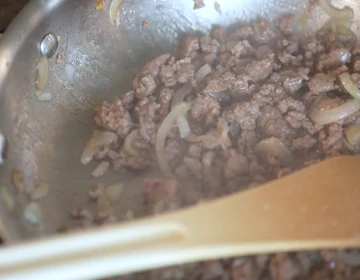Omelette d'aubergine et haché Féroce — étape 5