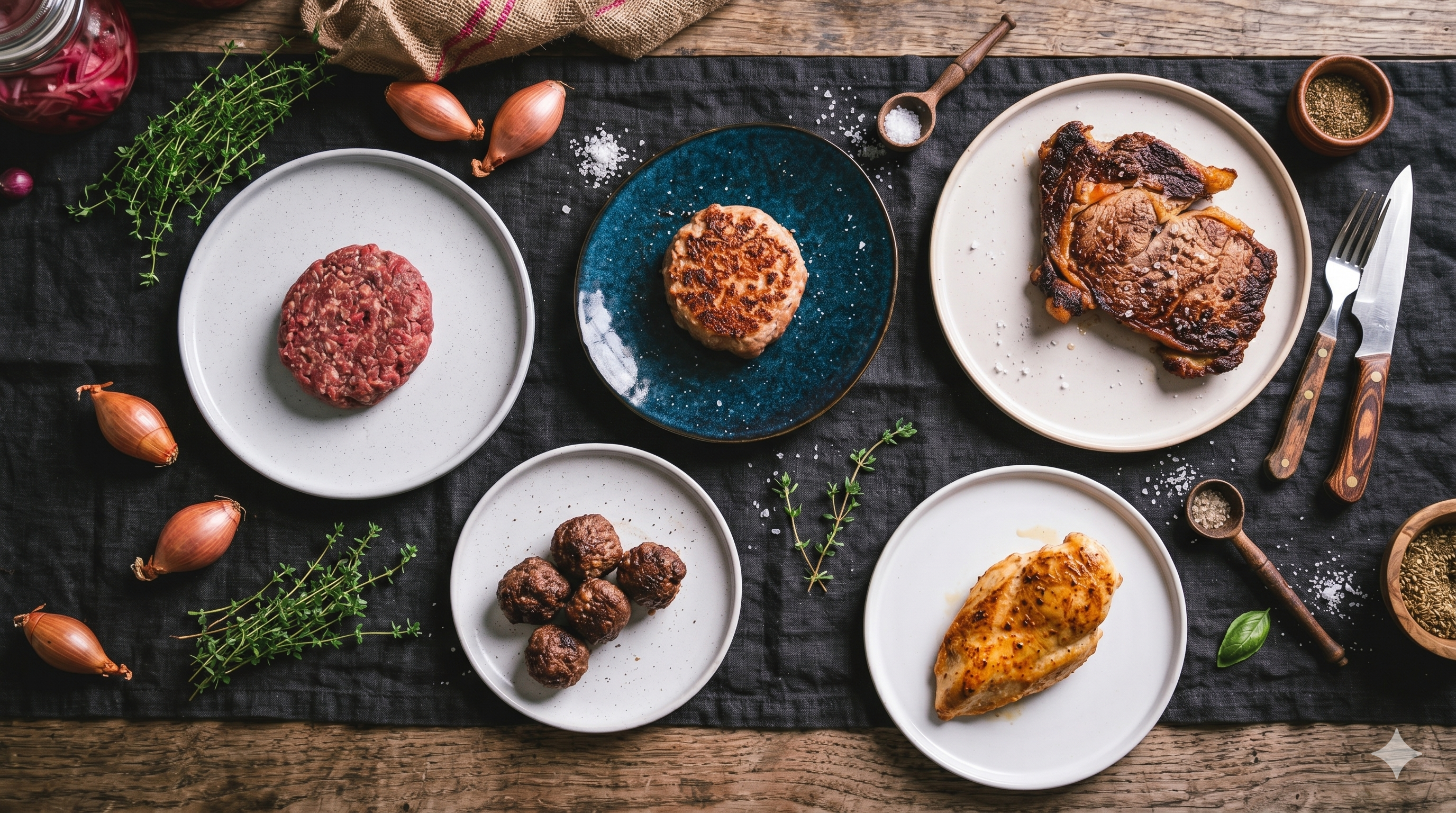 Produits Feroce dans des assiettes