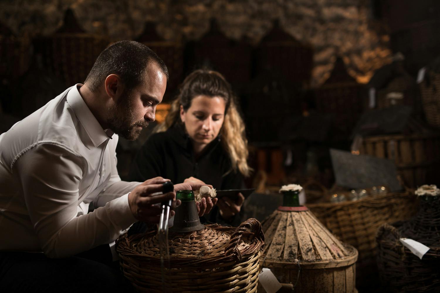 cognac degustation with a man and a woman