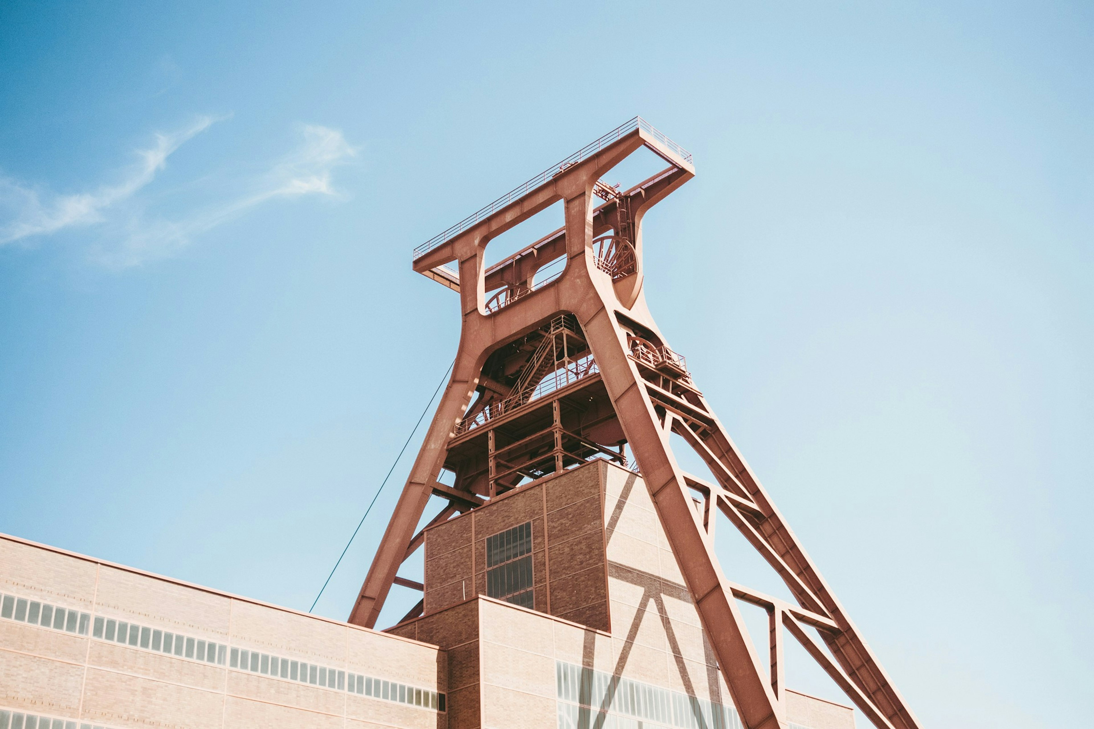 Essen: Förderturm der Zeche Zollverein