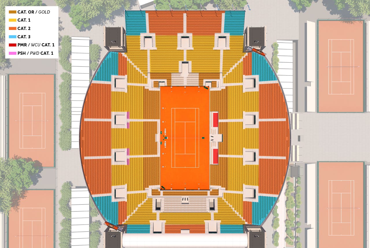 Court Suzanne-Lenglen Seating Chart