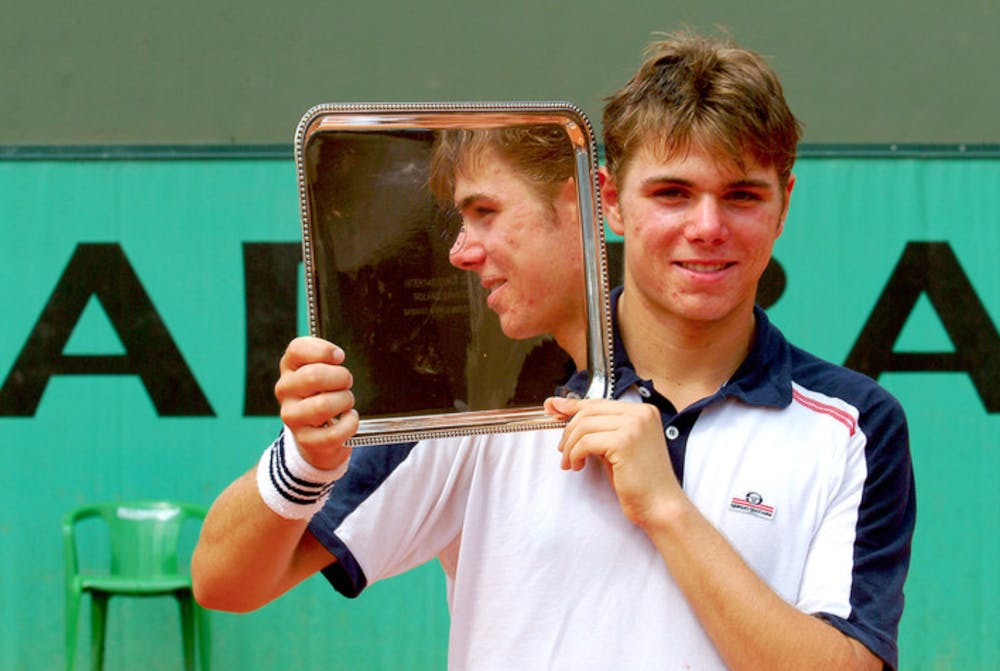 Stan Wawrinka vainqueur junior Roland-Garros 2003 boy's junior champ.