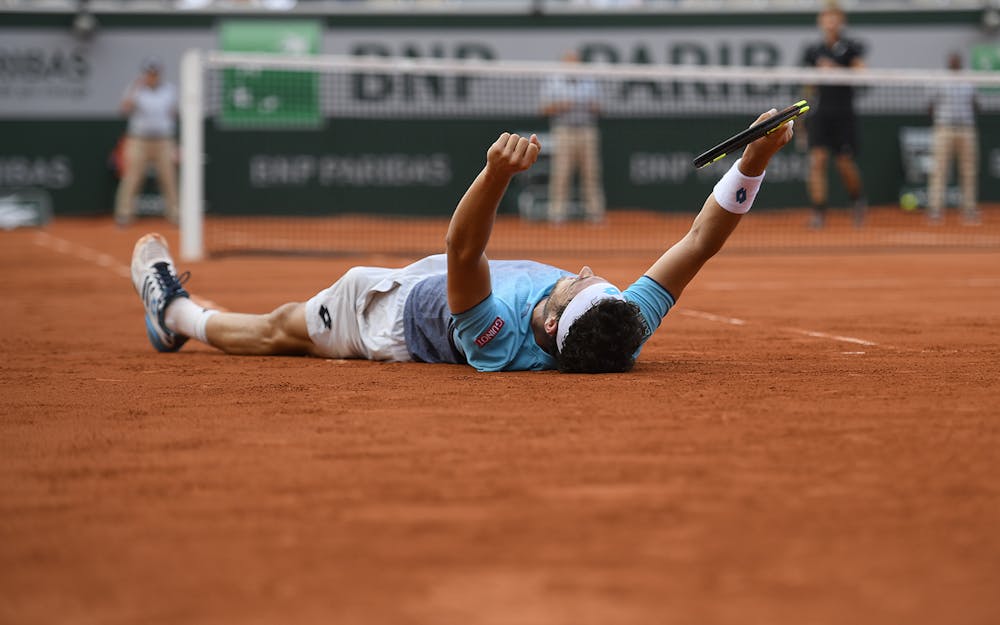 Marco Cecchinato, Roland Garros 2018, Simple Messieurs, 1/8 de Finale