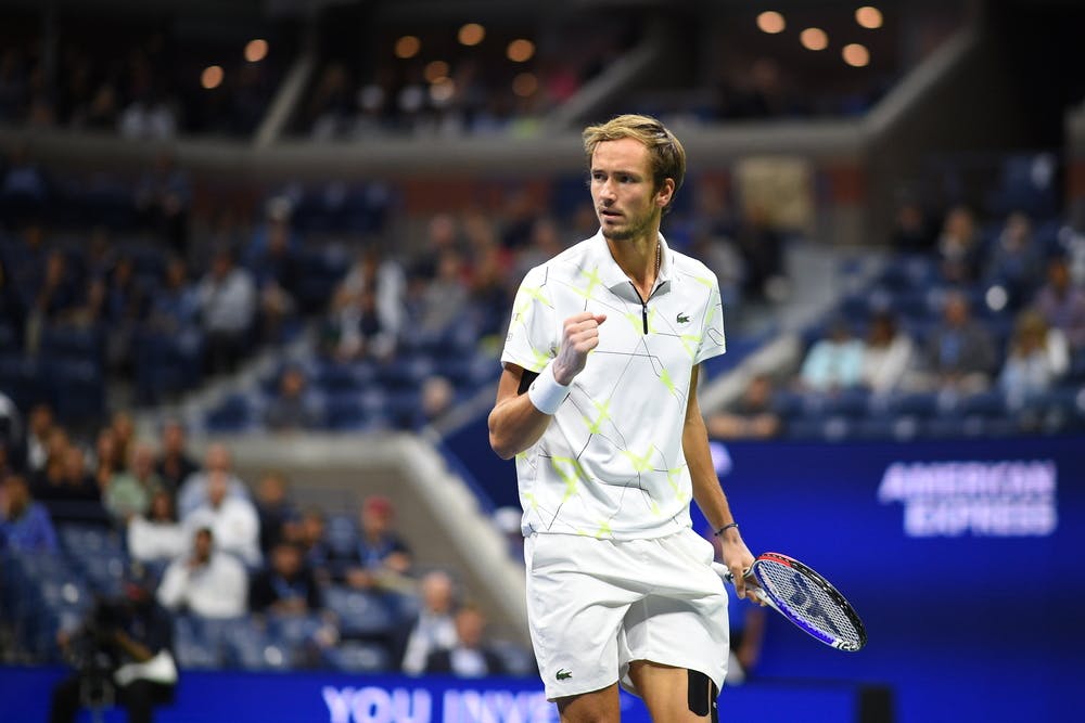 Daniil Medvedev fist pumping during the 2019 US Open