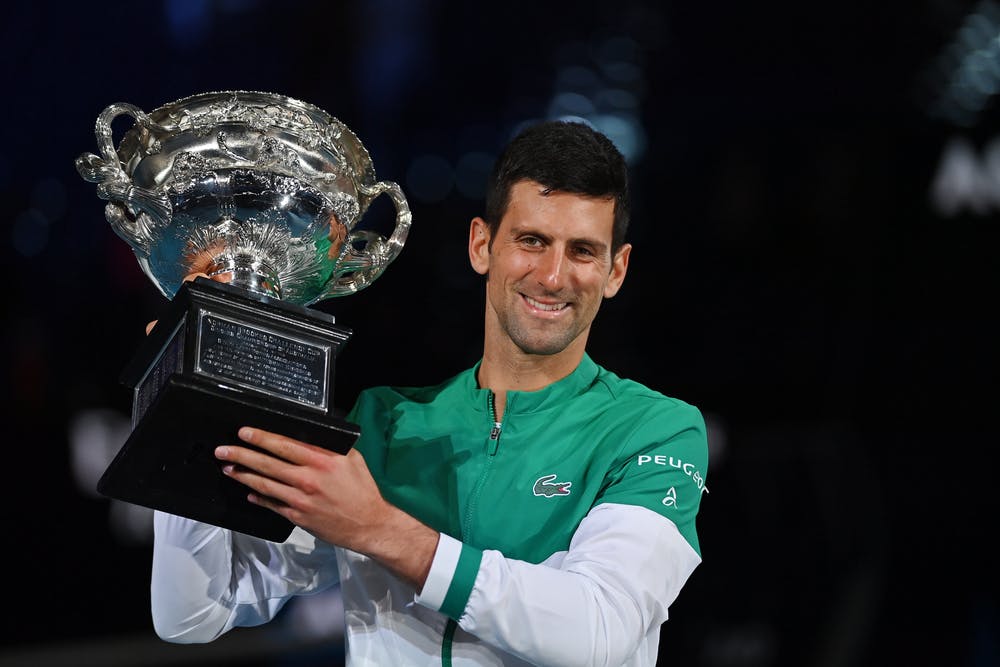 Novak Djokovic at the Australian Open 2021